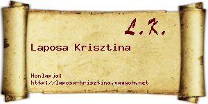 Laposa Krisztina névjegykártya