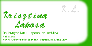 krisztina laposa business card